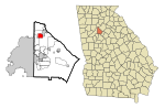 DeKalb County Georgia Incorporated and Unincorporated areas Chamblee Highlighted